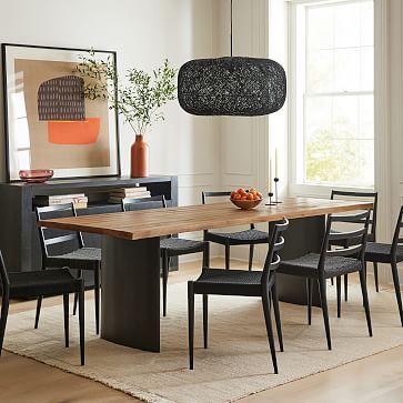 Campbell Plinth Dining Table (74"–94") | West Elm (US)