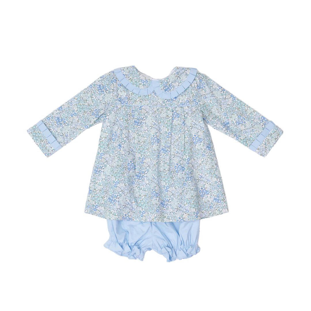 Taylor Blue Floral Bloomer Set | The Oaks Apparel Company