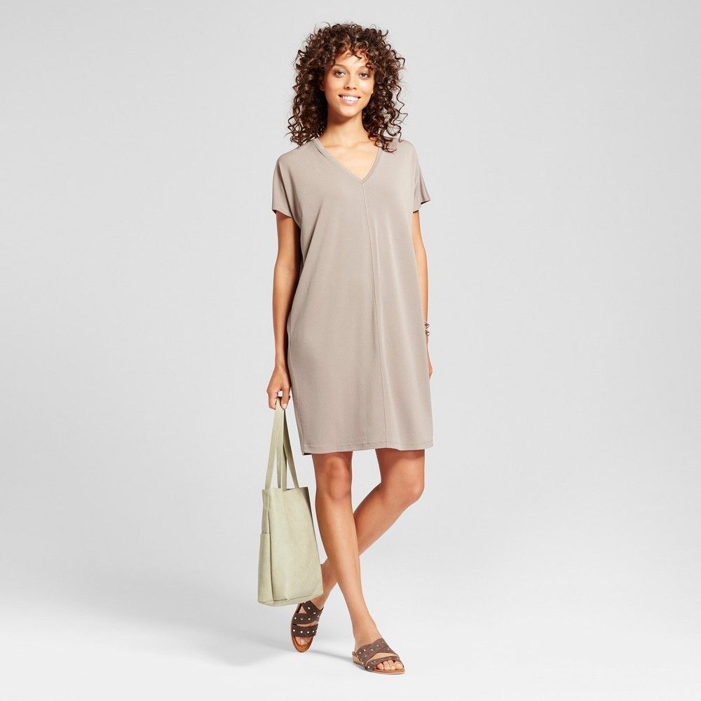 Women's Midi T-Shirt Dress - Mossimo Brown S | Target