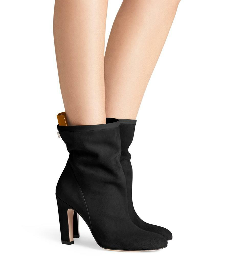 celebs $600+ Stuart Weitzman ‘Brooks’ Suede Black HEEL SLOUCH Booties 9 (M30) | eBay | eBay US