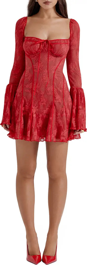 Analissa Long Sleeve Lace Minidress | Nordstrom