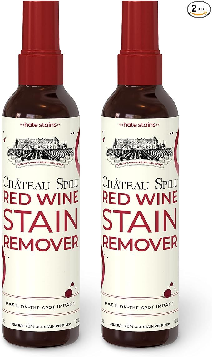 Chateau Spill Red Wine Stain Remover for Clothes - 4oz 2 Pack Stain Remover Spray for Stains on T... | Amazon (US)