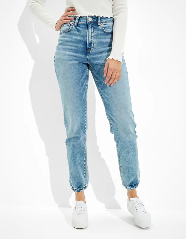 AE Ne(x)t Level Cozy Denim Jogger | American Eagle Outfitters (US & CA)