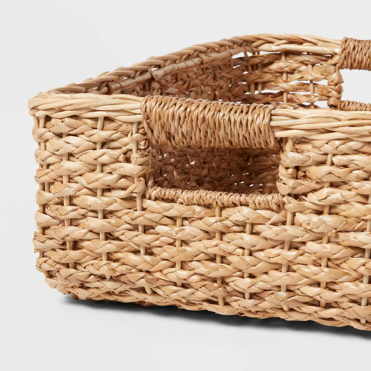 Braided Seagrass Folio Bin - Brightroom™: Handwoven Khaki Storage Basket, Rectangle, 6"x12"x17"... | Target