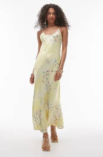 Floral Scoop Neck Maxi Slipdress | Nordstrom