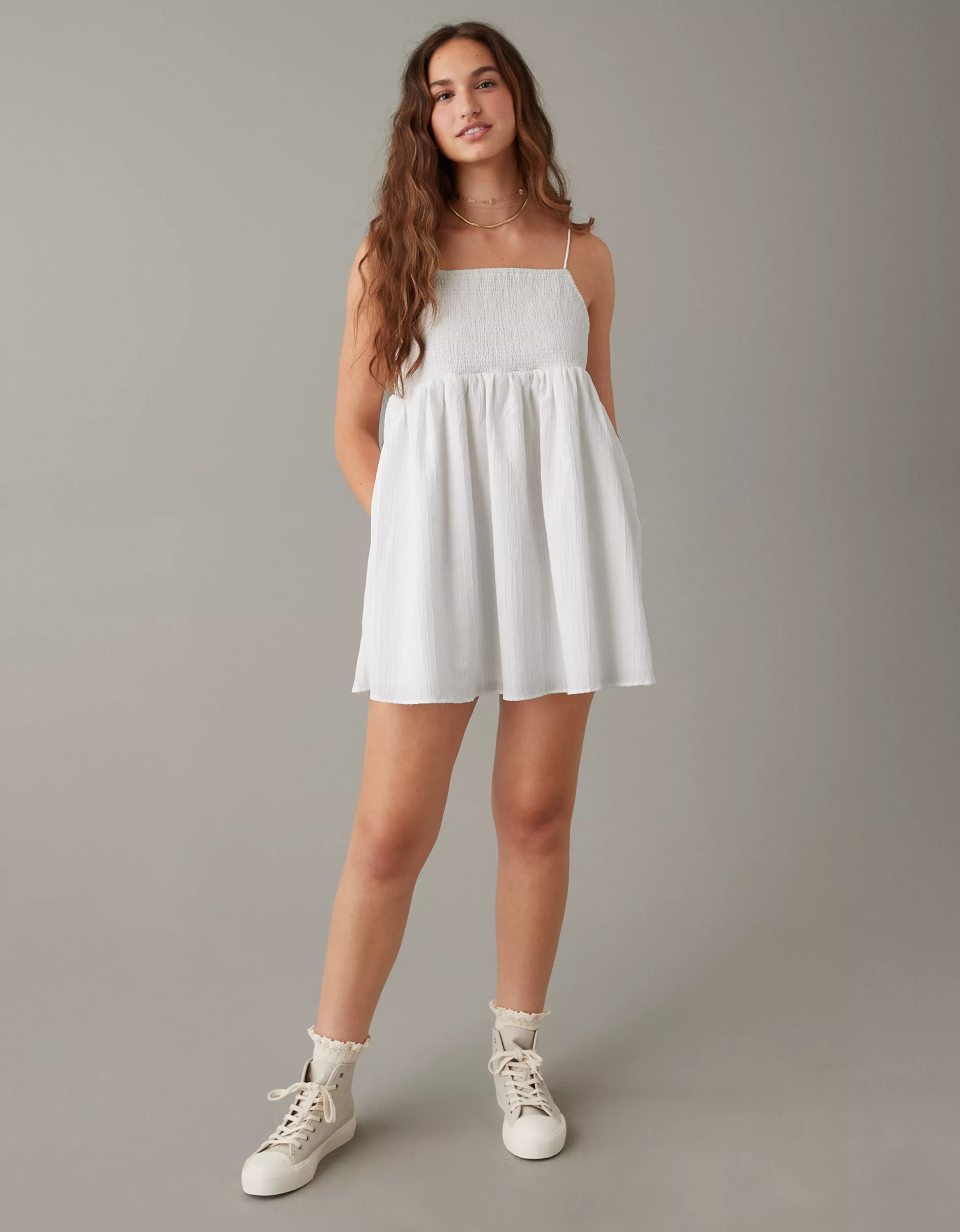AE Smocked Cami Mini Dress | American Eagle Outfitters (US & CA)