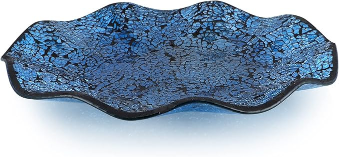 MDLUU Mosaic Centerpiece Tray, 12" Decorative Glass Plate, Home Decor Glass Bowl for Dining Room ... | Amazon (US)