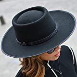 RACEU ATELIER Black Billy Hat - Wide Brim Fedora Hat - 100% Wool Felt - Fedoras & Trilby Hats - Wate | Amazon (US)