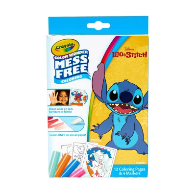 Crayola Color Wonder Lilo and Stitch Mini Box Set, 12 Coloring Pages and 4 Mess Free Markers, Toddler Stocking Stuffers, Coloring Gift, Ages 3+ | Target