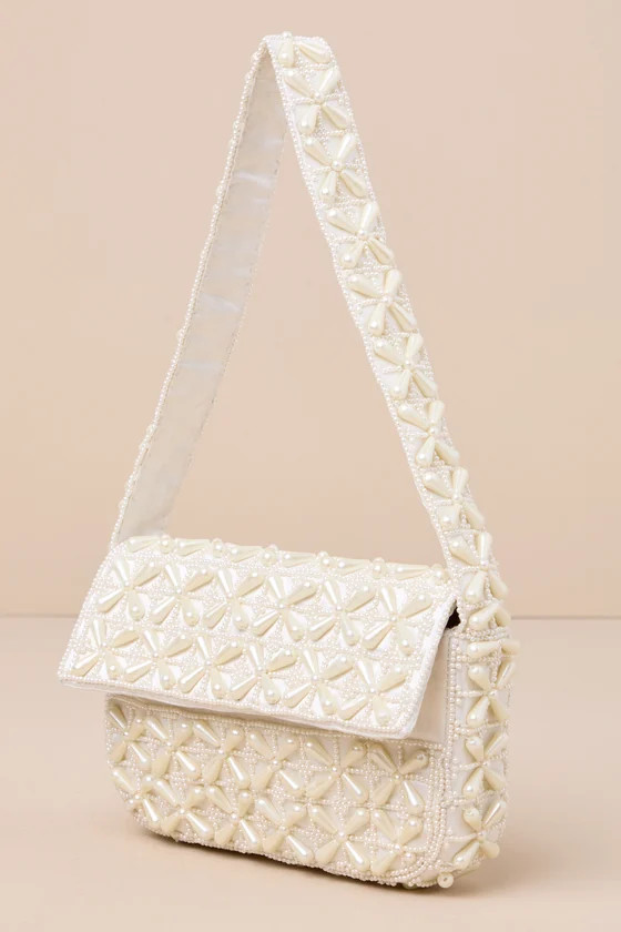 Luxe Perception Ivory Pearl Beaded Mini Shoulder Bag | Lulus
