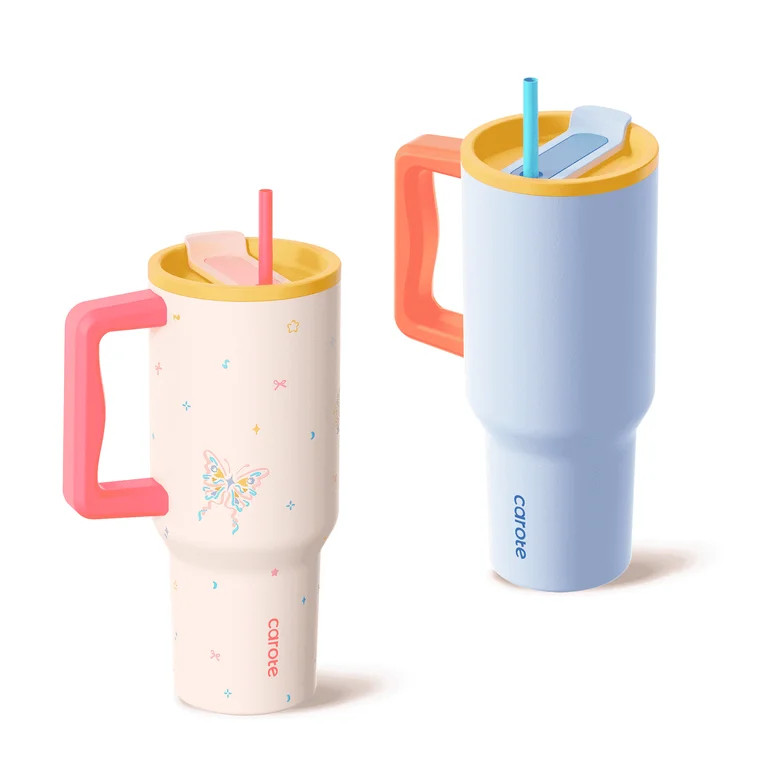 Carote 2pcs Heart Paradise Insulated Stainless Steel Tumbler and Water Bottle Set with Straw and ... | Walmart (US)