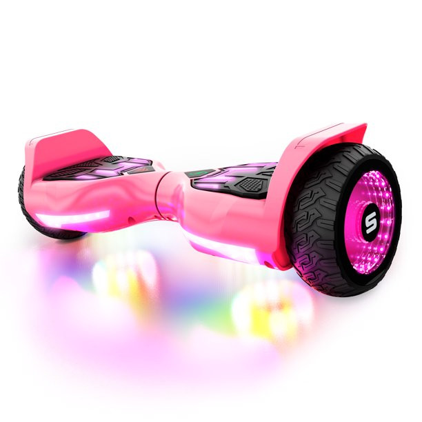 Swagtron Warrior T580 Hoverboard, 220 lb Weight Limit, Pink, Music-Synced Bluetooth LED Lights, 7... | Walmart (US)