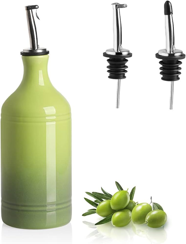 Sweejar Ceramic Olive Oil Dispenser Bottle, Opaque Oil Cruet Protects Oil to Reduce Oxidation, Su... | Amazon (US)