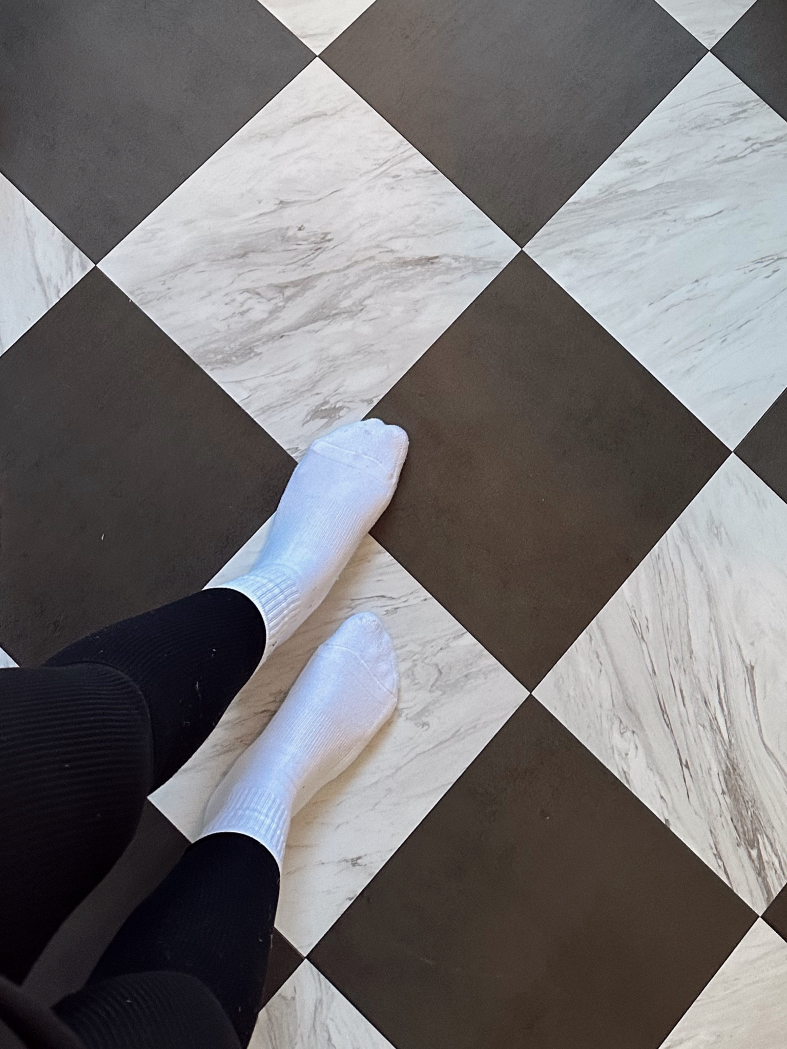 New bathroom floors - peel & stick tile from Amazon 🖤🤍🤞🏻

#LTKHome