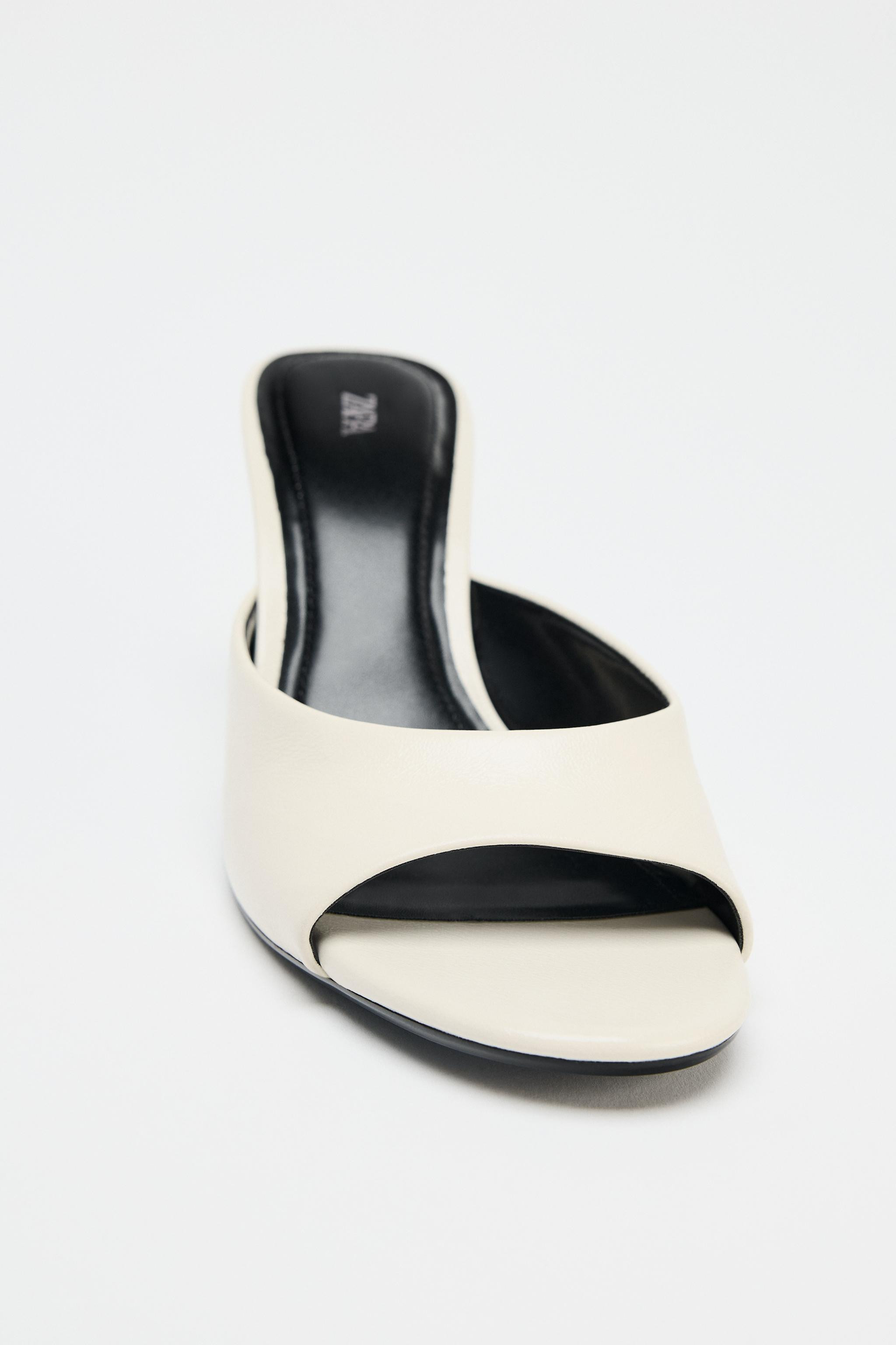 TRANSPARENT WEDGE LEATHER MULES | Zara Canada