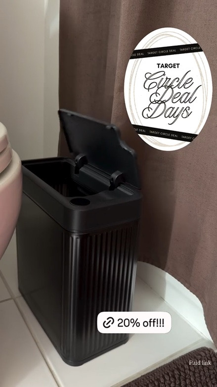 This motion sensor trash can from Brightroom is one of those little home upgrades that makes everyday life feel a bit more elevated. I love the slim ribbed design because it looks sleek and high-end while still being practical for bathrooms, laundry rooms, or small spaces. Even better, it's 20% off during Target Circle Deal Days, making now the perfect time to grab one if you've been wanting to upgrade your space.

#LTKSaleAlert #LTKHome #LTKselfcare