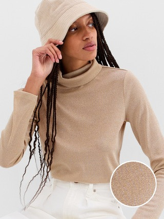 SoftRib Metallic Turtleneck | Gap (US)