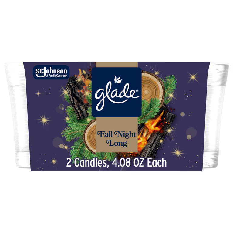 Glade\u00ae Candle Jar, Christmas Holiday Embers & Sandalwood, 4.08oz., 2 Count | Walmart (US)
