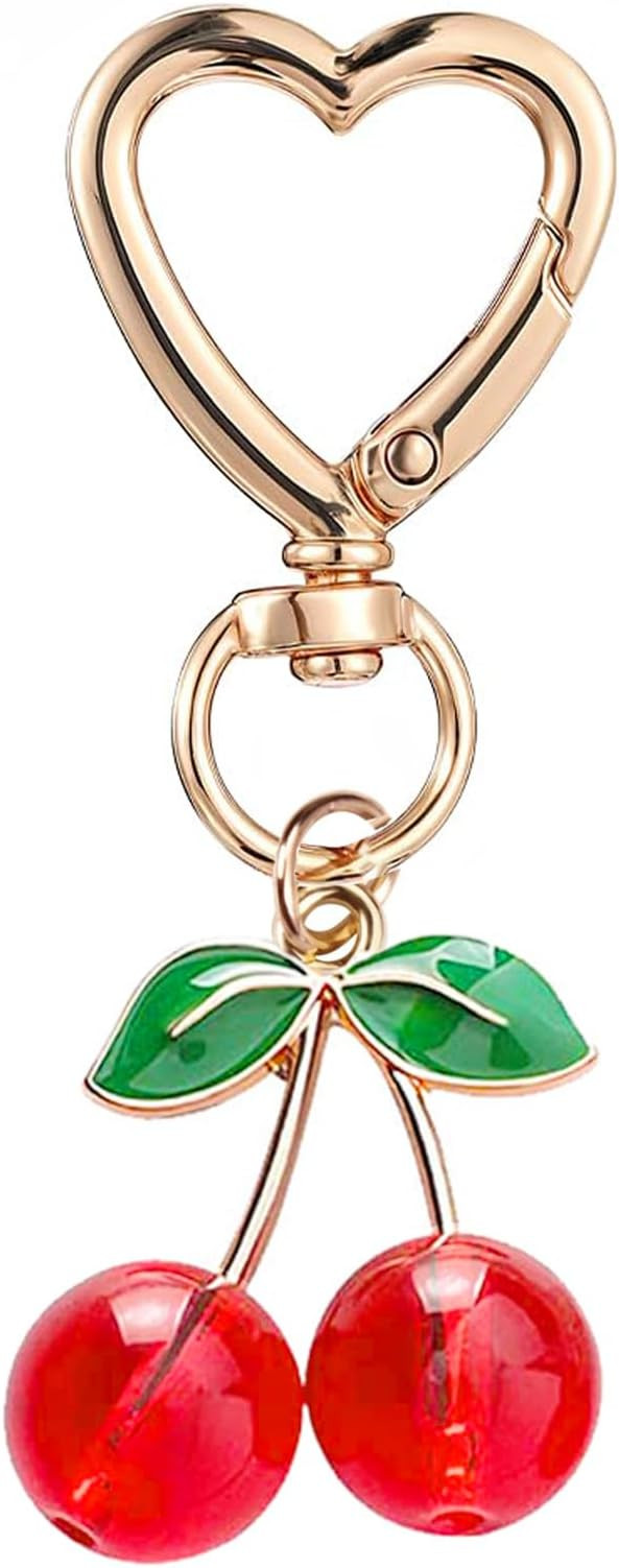 Agromusk Cute Cherry Keychain,Kawaii Cherry Bag Purse Charms,Car Keys Decor | Small Cherry Wallet... | Amazon (US)
