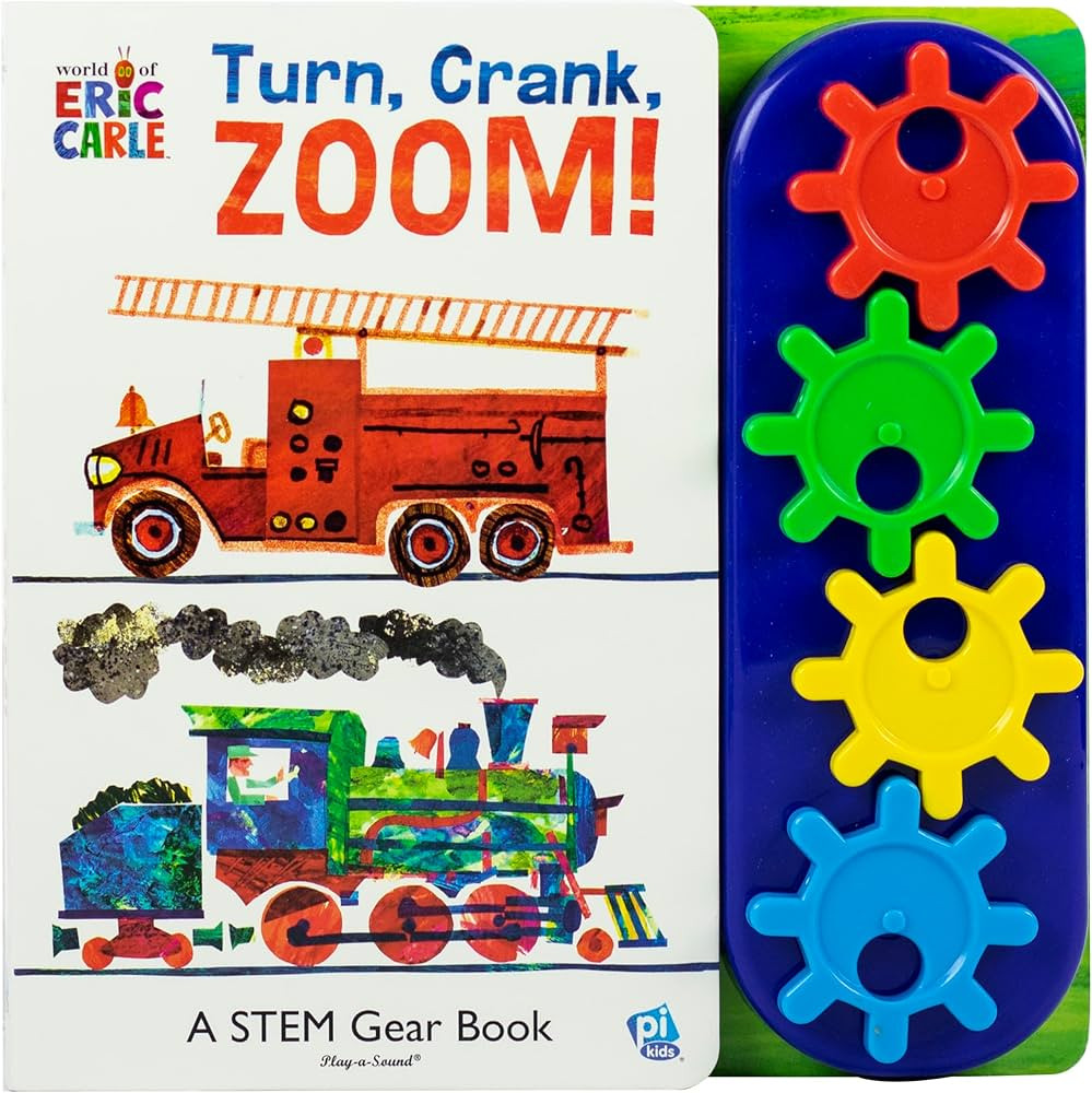 World of Eric Carle, Turn, Crank, Zoom! A STEM Gear Sound Book - PI Kids | Amazon (US)