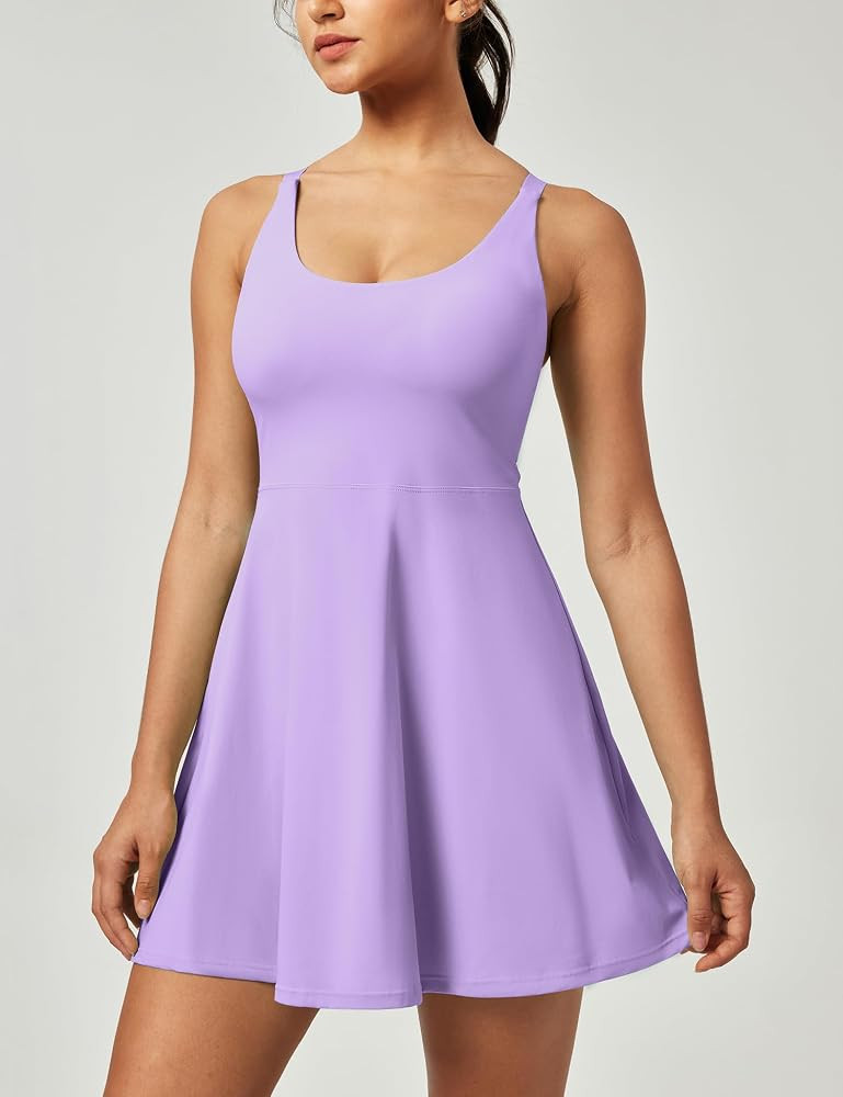 Heathyoga Tennis Dresses for Women Athletic Dress with Shorts Underneath Workout Dress with Pocke... | Amazon (US)