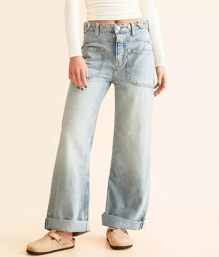Palmer Wide Leg Cuffed Jean | Buckle