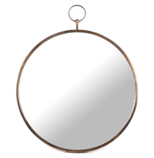Nottingham Hollywood Regency Large Thin Round Wall Mirror - 30D | Kathy Kuo Home