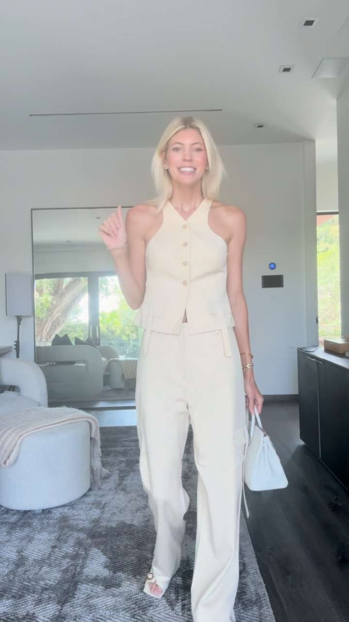 Today's outfit to go into the office! I am obsessed with this butter yellow vest & pant set. 🤍✨ 

 #LTKStyleTip #LTKShoeCrush