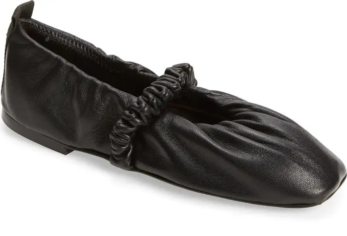 Ganni Soft Square Toe Ballerina Flat (Women) | Nordstrom | Nordstrom