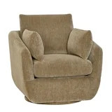 Beautiful Louisa Swivel Chair by Drew Barrymore, Latte Fabric | Walmart (US)
