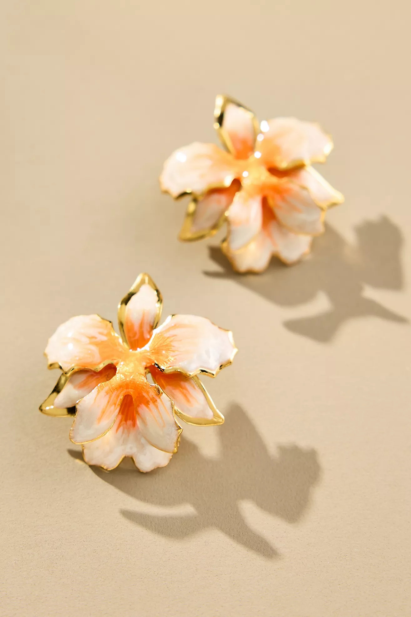 The Pink Reef Vanilla Orchid Post Earrings | Anthropologie (US)