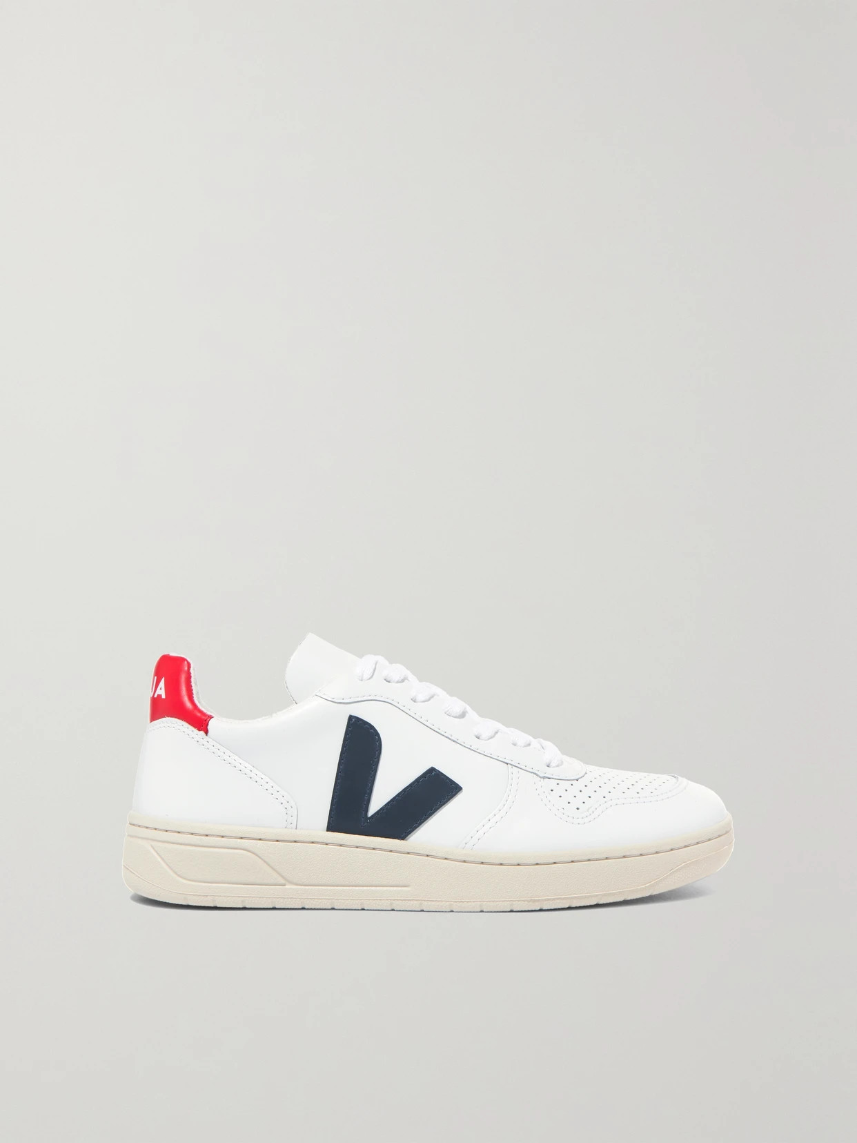 Veja - + Net Sustain V-10 Leather Sneakers - White | NET-A-PORTER (US)