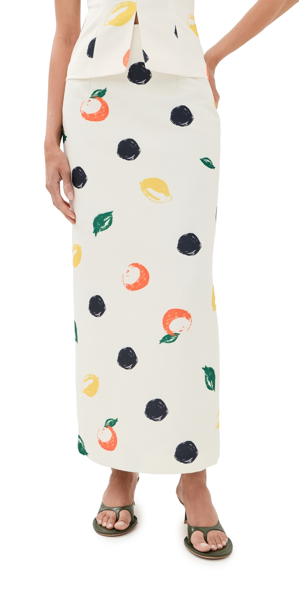 Leo Lin Quinn Maxi Skirt Citrus Spots 8 | Shopbop