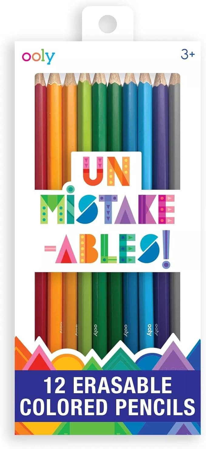 Ooly UnMistakeAbles Erasable Colored Pencils Set of 12, Stress and Mess Free Drawing & Coloring P... | Amazon (US)