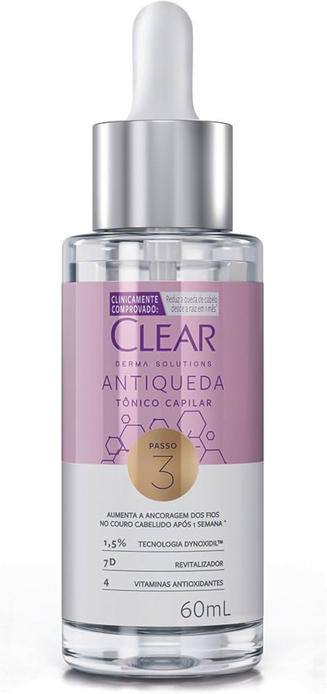 Clear Tônico Capilar Antiqueda Derma Solutions 60Ml | Amazon (BR)