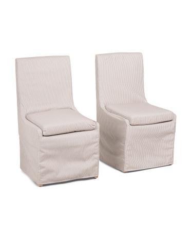 Set Of 2 21x37 Slipcover Look Dining Chairs | TJ Maxx