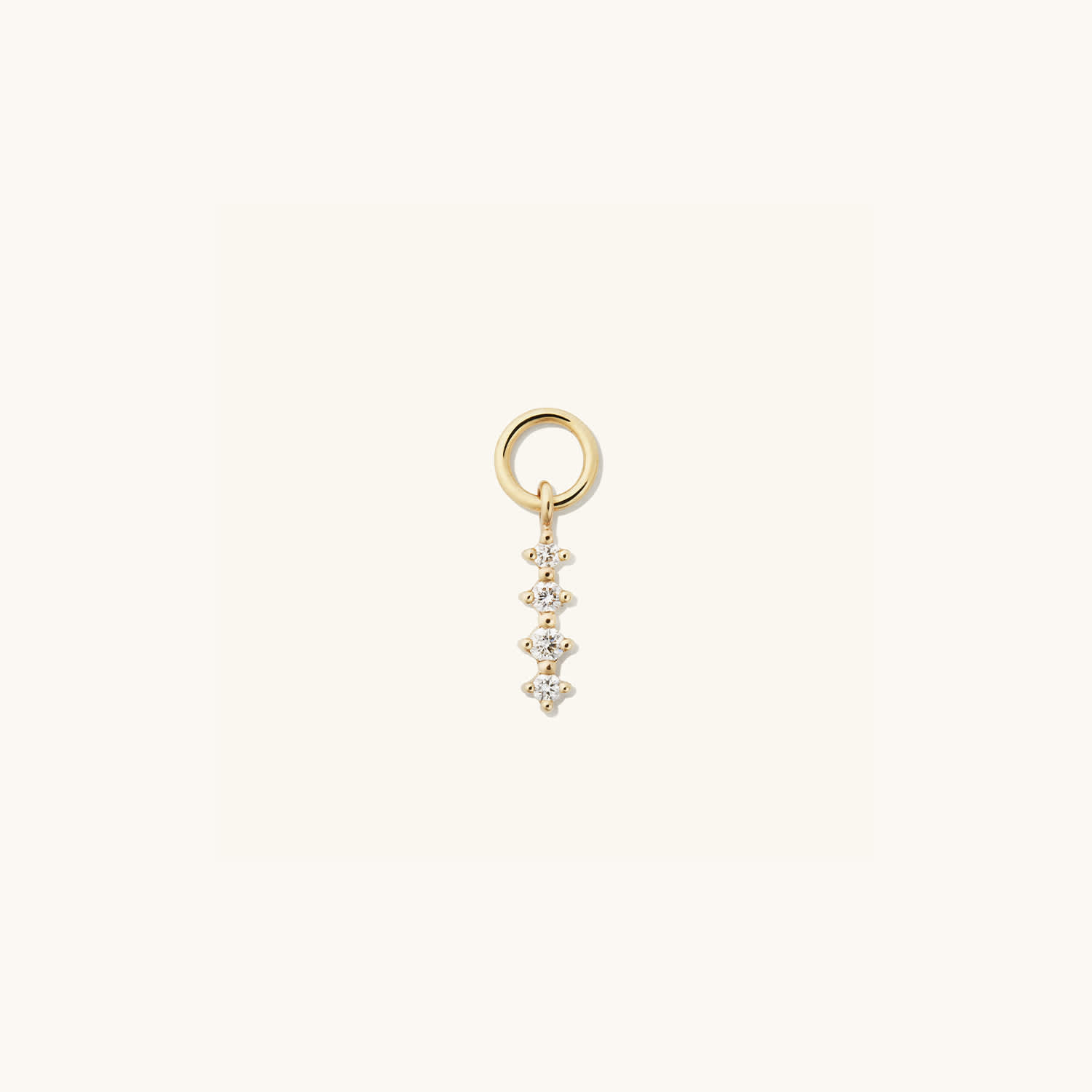 Single Diamond Icicle Hoop Charm | Mejuri (Global)