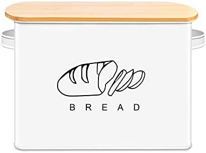 Extra Large Farmhouse Bread Box for Kitchen Countertop - Bread Storage Holds 2+ Full Loaves Of Br... | Amazon (US)