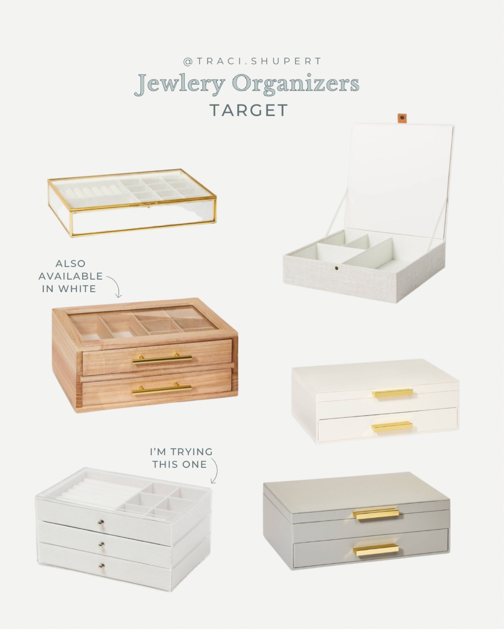 Jewelry organizers and storage at Target.

#LTKFind #LTKhome #LTKstyletip