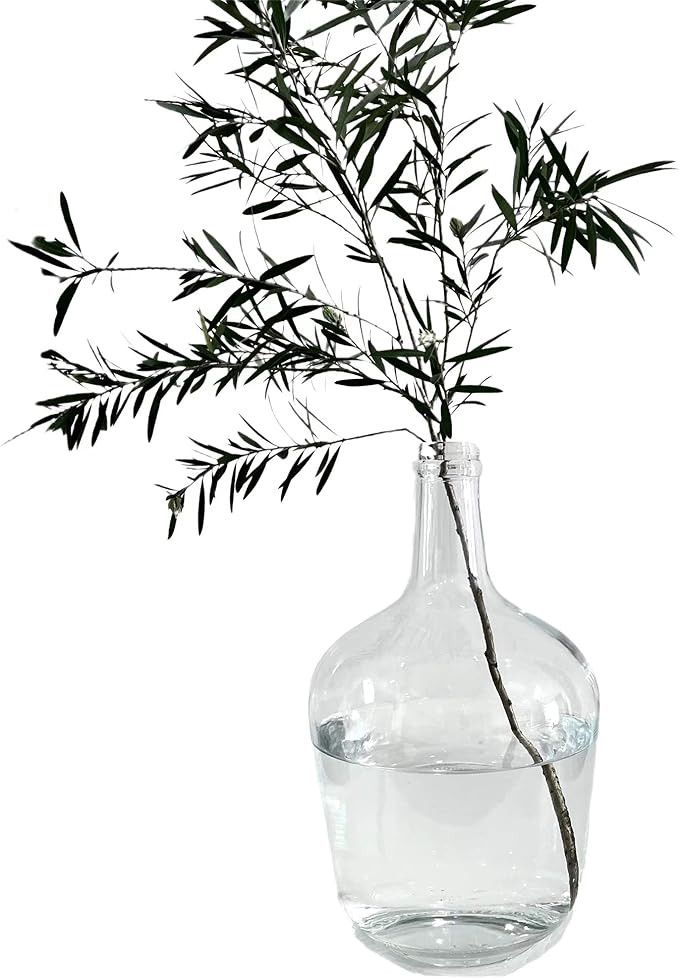 Glass Vase Clear Large Floor Jug Cylinder Flowers Bubble Vase Round for Centerpieces Decor Farmho... | Amazon (US)