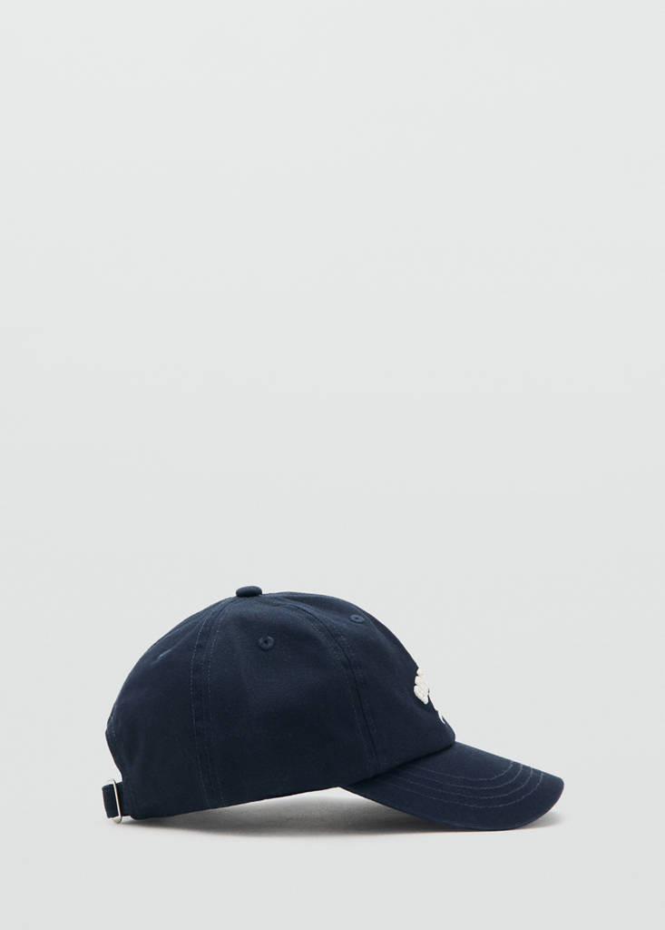 Cap with embroidered text navy - Kids - 10-14 years - MANGO KIDS | MANGO (UK)