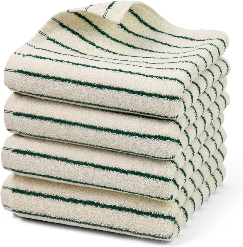 Jacquotha Hand Towel Set of 4, Green Kitchen Towels for Guest & Family & Christmas Decor, Super A... | Amazon (US)