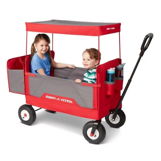 Radio Flyer, 3-in-1 all-terrain EZ Fold Wagon with Canopy, Red | Walmart (US)