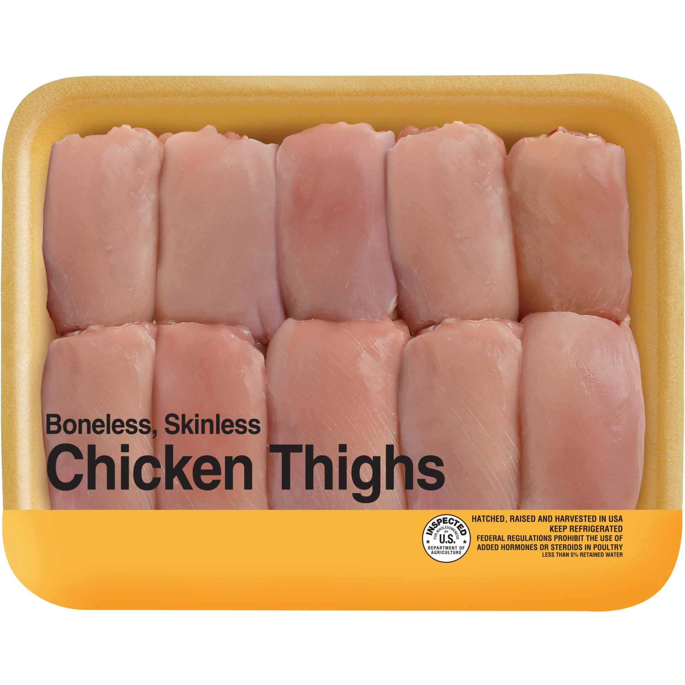 Freshness Guaranteed Boneless Skinless Chicken Thighs, 2.75 - 4.0 lb Tray | Walmart (US)