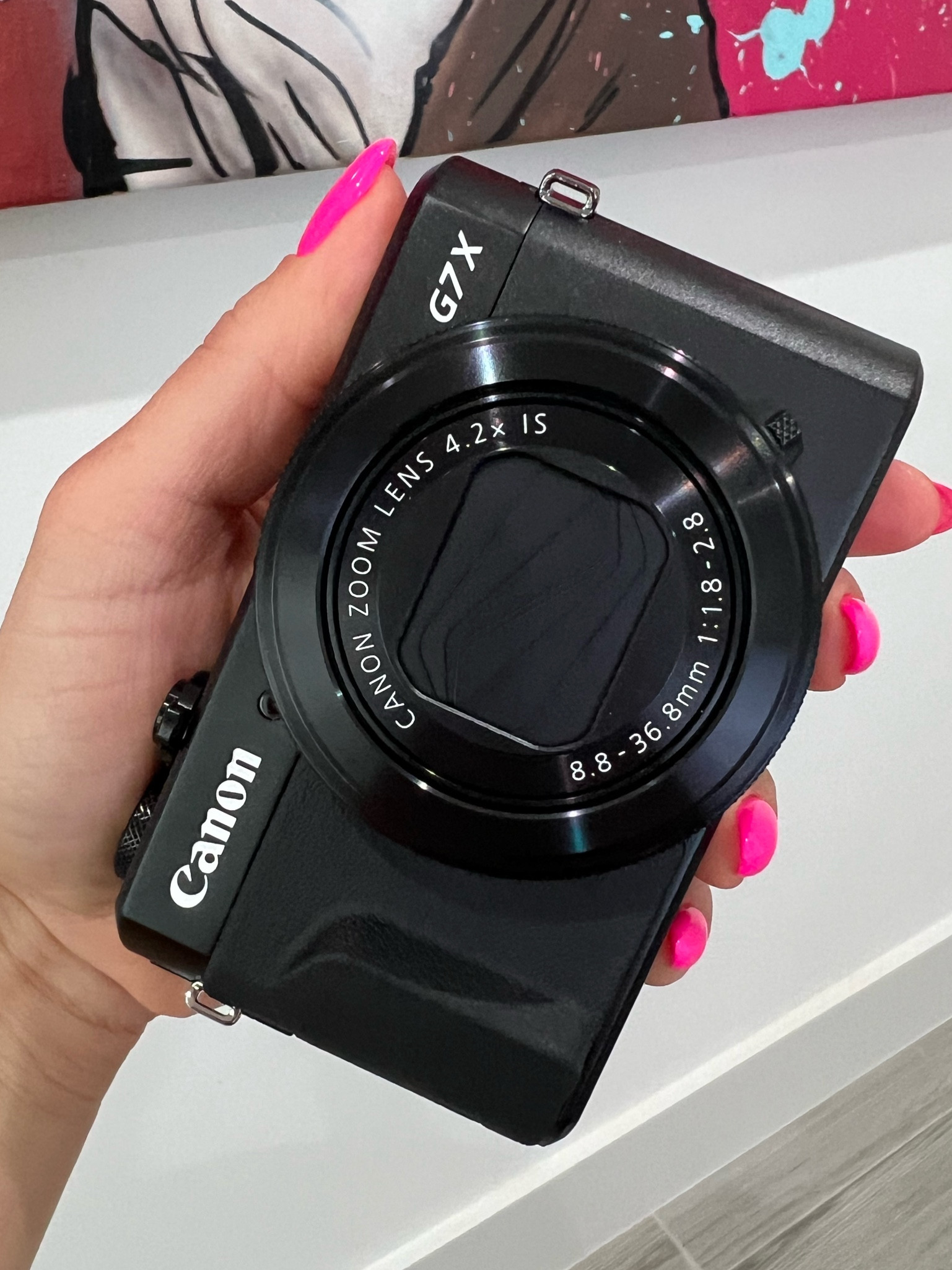 Canon point and shoot camera! LOVE! Great pics and so easy to use 