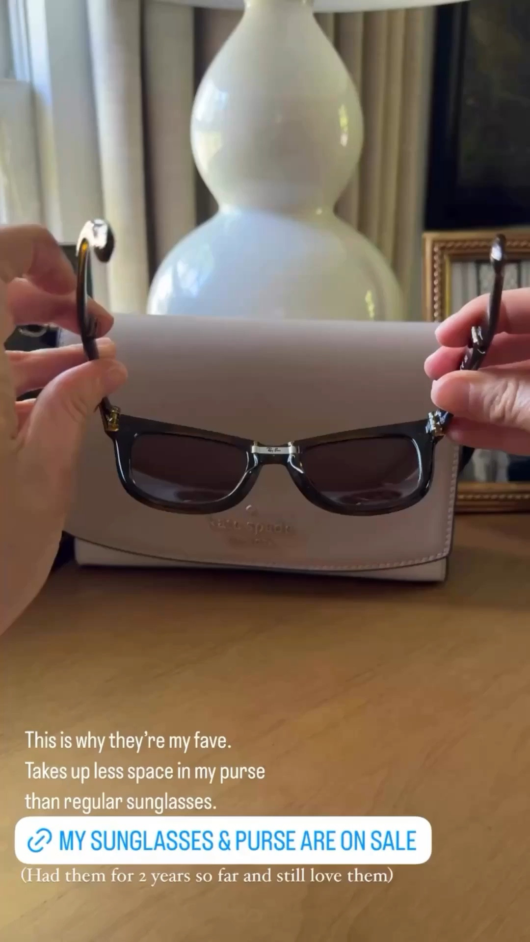 These foldable sunglasses save so much space! 

#Ray-BanSunglasses #Sunglasses #TravelEssentials #Vacation #KateSpade #purse

#LTKootd
