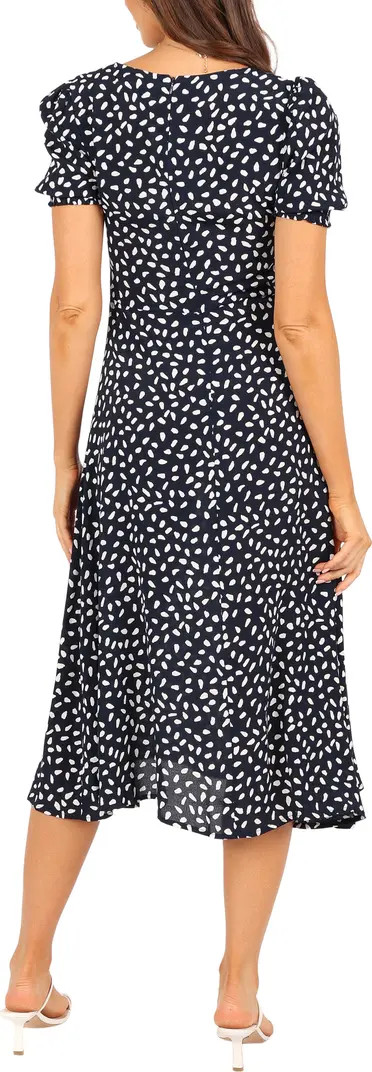 Petal & Pup Franklin Dot Print Puff Sleeve Midi Dress | Nordstrom | Nordstrom