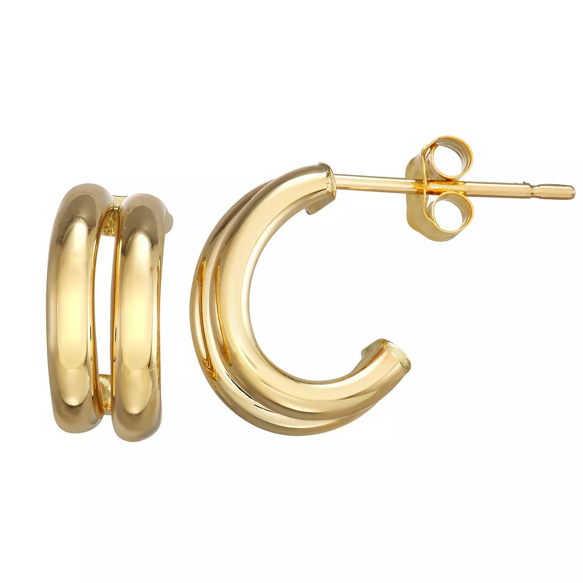 Forever 14K Gold Twist J Hoop Earrings | Kohl's
