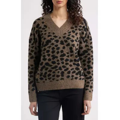 Rails Rae V-Neck Sweater in Hazelnut Spotted at Nordstrom, Size X-Large | Nordstrom