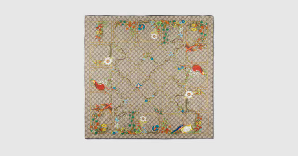 Gucci Animal and floral print silk carré | Gucci (US)